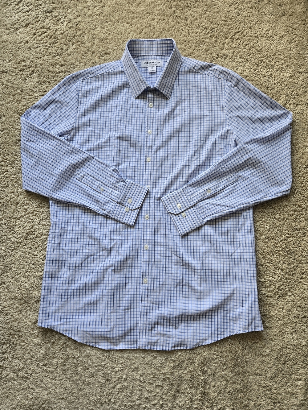 Mizzen + Main Performance Button Front Shirt Mens XXL Trim